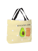 Mr. & Mrs. Panda Badetasche Avocado Toast mit Spruch in Gelb Pastell
