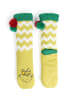 The Grinch The Grinch Hüttensocken Haussocken Bommel Sherpa Futter Kuschelsocken in grün