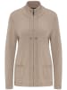 GOLDNER Kurzgröße:  Strickjacke Sportliche Strickjacke in taupe