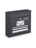 relaxdays Briefkasten in Schwarz - (B)36 x (H)31 x (T)11 cm