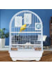 relaxdays Vogelkäfig in Weiß - (B)34,5 x (H)49,5 x (T)31 cm