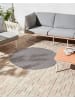 Beliani Outdoorteppich THRISSUR in Grau/Weiß - (W) 120 x (L) 120 cm