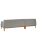 Beliani Ecksofa SOSJO in Grau/Braun - (W) 251 x (H) 74 x (L) 132 cm rechtsseitig
