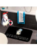 Mr. & Mrs. Panda Duschvorleger Pinguin Duschen mit Spruch in Schwarz
