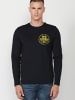 KOROSHI Langarm-T-Shirt in SCHWARZ