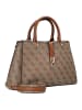 Guess Zamira - Henkeltasche 36 cm (coal logo) in latte logo