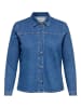 ONLY Carmakoma Jeanshemd in Medium Blue Denim