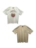 Only&Sons T-Shirt 2er-Set locker geschnitten Rundhals Kurzarm in Grau-Weiß