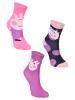 Peppa Pig Kinder Socken 3 Paar Strümpfe in Mehrfarbig