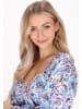 IZIA Women Blouse in blue multicolor