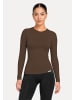 SMILODOX Longsleeve Seamless Lyana in Braun