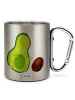 Mr. & Mrs. Panda Outdoor Tasse Avocado Kern rollt ohne Spruch in Silber