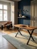 KADIMA DESIGN Schreibtisch 120x60x76 cm Massivholz / Metall Computertisch