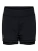 Only Play Kurze Capri Sport Leggings Stretch Fitness Hose Shorts ONPPERFORM in Schwarz-2