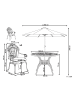 Beliani 6-tlg Gartentisch Set SAPRI in Braun/Grün/Beige