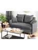 Beliani 5-tlg 2-Sitzer Sofa HOVIN in Grau/Schwarz