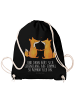 Mr. & Mrs. Panda Drawstring Bag Füchse Liebe mit Spruch in Schwarz
