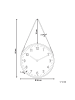 Beliani Wanduhr RENENS in Braun/Weiß - (W) 26 x (H) 44 x (L) 6 cm