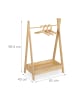 relaxdays Kinder-Kleiderständer in Natur - (B)62 x (H)98,5 x (T)40 cm
