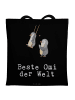 Mr. & Mrs. Panda Jutebeutel Pinguin Beste Omi der Welt mit Spruch in Schwarz