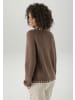 Aniston CASUAL Strickpullover in braun-weiß