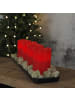 STAR Trading LED Blockkerzen May, Batterie und Timer, Echtwachs, rot, 4er-Set