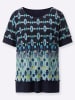 creation L Mesh-Shirt in marine-hellblau-bedruckt
