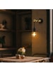 ZMH Wandleuchte in schwarz 1-flammige E27 Holz Vintage Ganglampe