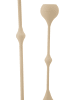Mauro Ferretti Set aus 2 cremefarbenen und goldfarbenen Kerzenhaltern aus Metall
