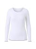 MIAMODA Langarmshirt in schneeweiß