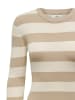 JACQUELINE de YONG Gestreifter Langarm Strickpullover Geripptes Basic JDYPLUM in Beige