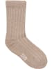 Minymo Kinder Socken "Wool Socks Rib 3-Pack" in Braun
