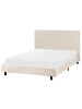 Beliani Doppelbett ALBI in Beige/Schwarz - (W) 135 x (H) 94 x (L) 211 cm