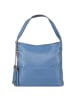 Florence Florence Schultertasche Leder jeansblau ca. 40cm