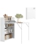 HOMCOM Esstisch-91L x 78,5B x 93H cm-Weiß