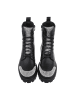 Ital-Design Stiefelette in Schwarz und Silber