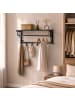 VASAGLE Wandgarderobe Barnet-old in Schwarz - (B)66 x (H)27 x (T)30 cm