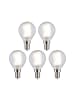 paulmann LED 5er Pack Tropfen E14 470lm 4000K matt E14 230V F