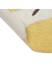 Beliani Kurzflor MAWAND in Beige/Gelb - (W) 140 x (L) 140 cm
