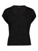 Zero  Kurzarm-Shirt mit V-Ausschnitt in Black Beauty