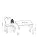 Kesper Kindertisch + 2 Stühle, grau mit Lamas in Grau, (B) 55 x (H) 45 x (L) 55 cm