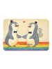 Mr. & Mrs. Panda haftmagnet Pinguine Gay Pride Design mit Spruch in Weiß
