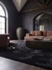 KADIMA DESIGN Teppich Hochflor Uni rutschhemmend weich wohnlich Wohnzimmer in Schwarz