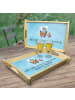 Mr. & Mrs. Panda Dekotablett Pinguin & Maus Wanderer mit Spruch in Eisblau