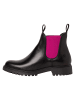 Tamaris Chelsea Boot in BLK LEA./FUXIA