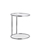 relaxdays Beistelltisch in Silber - (H)53 x Ø45 cm