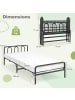 COSTWAY Klappbett 90x200cm mit 10 cm Matratze in Schwarz