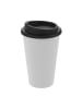 elasto Kaffeebecher "Premium" in weiß/schwarz - 350 ml