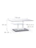 relaxdays Couchtisch in Grau - (B)100 x (H)45 x (T)60 cm