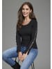 Bruno Banani Longsleeve in schwarz